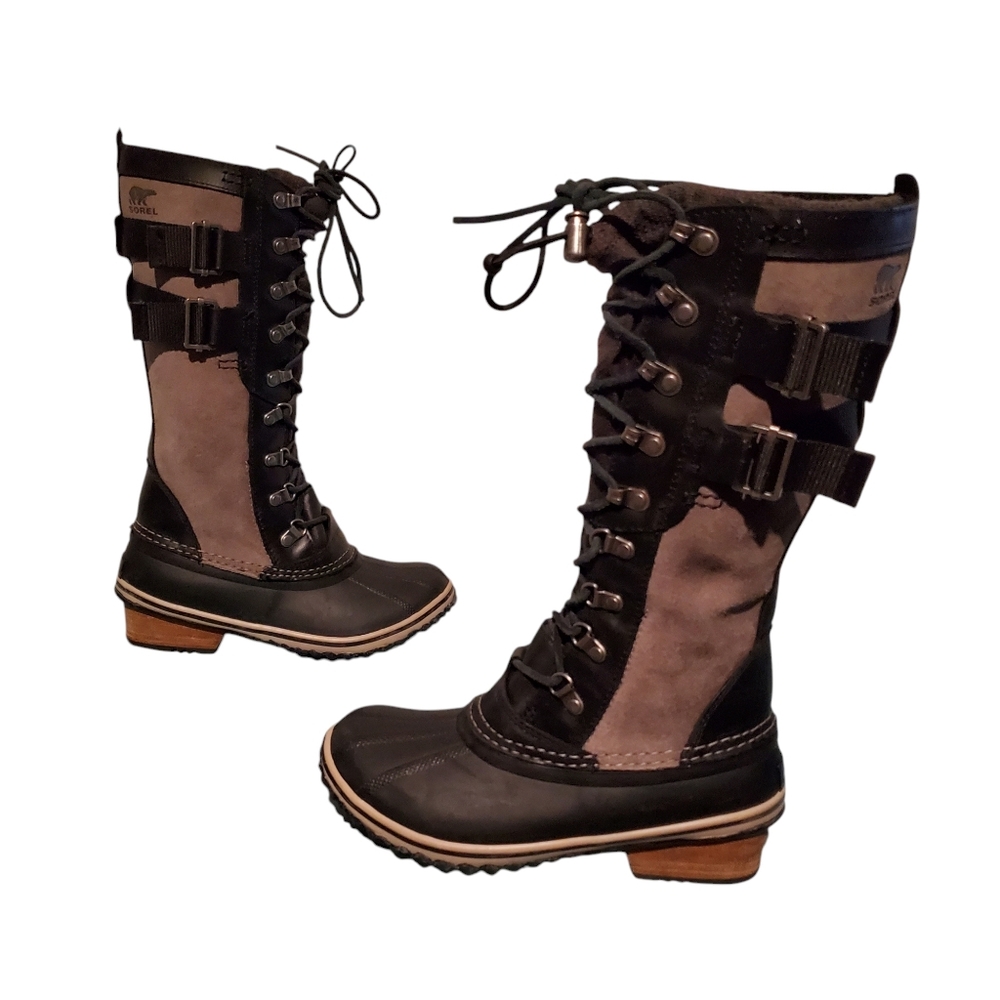 Sorel Black and Brown Winter Boots